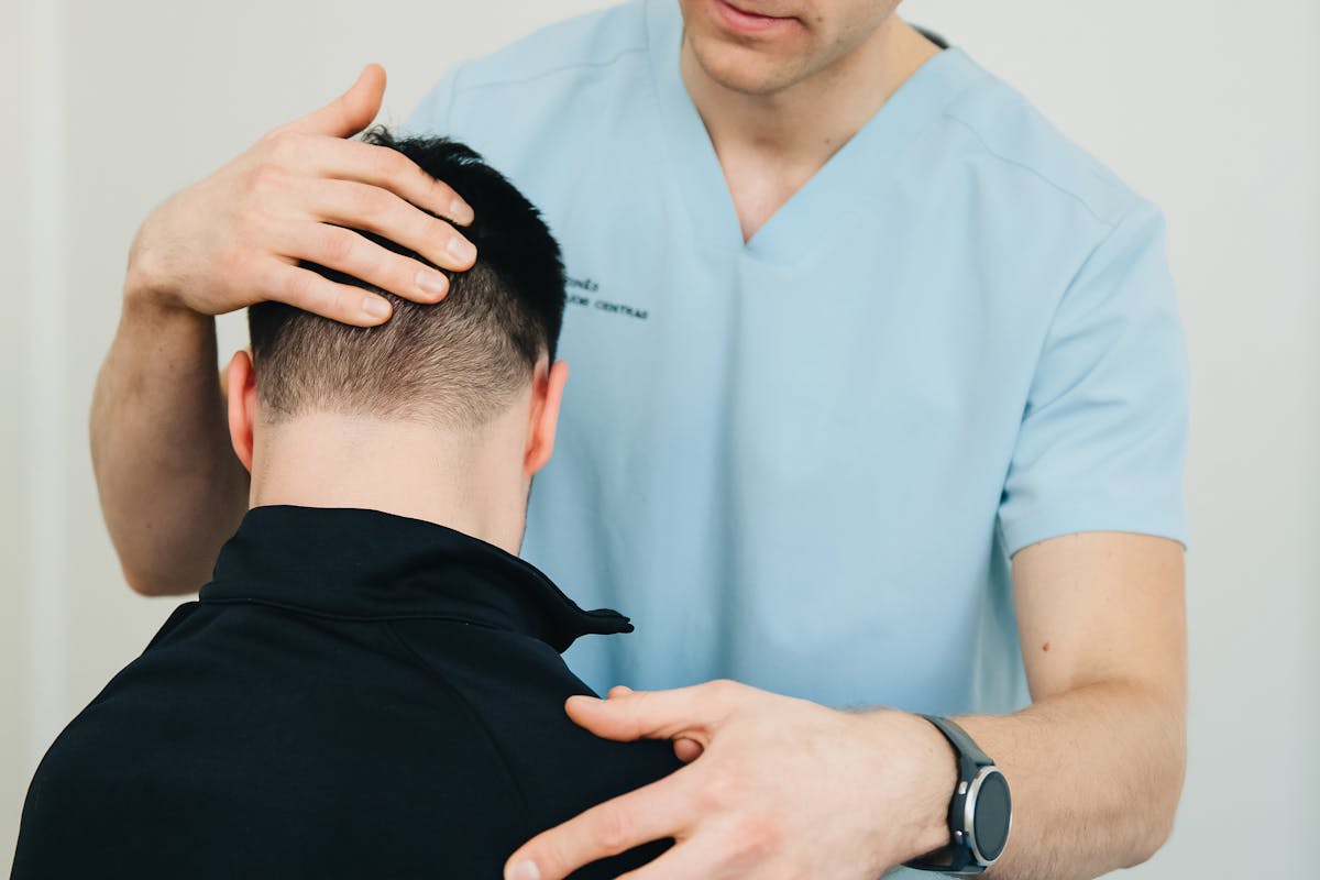 Patient Undergoing Physiotherapy in the Clinic