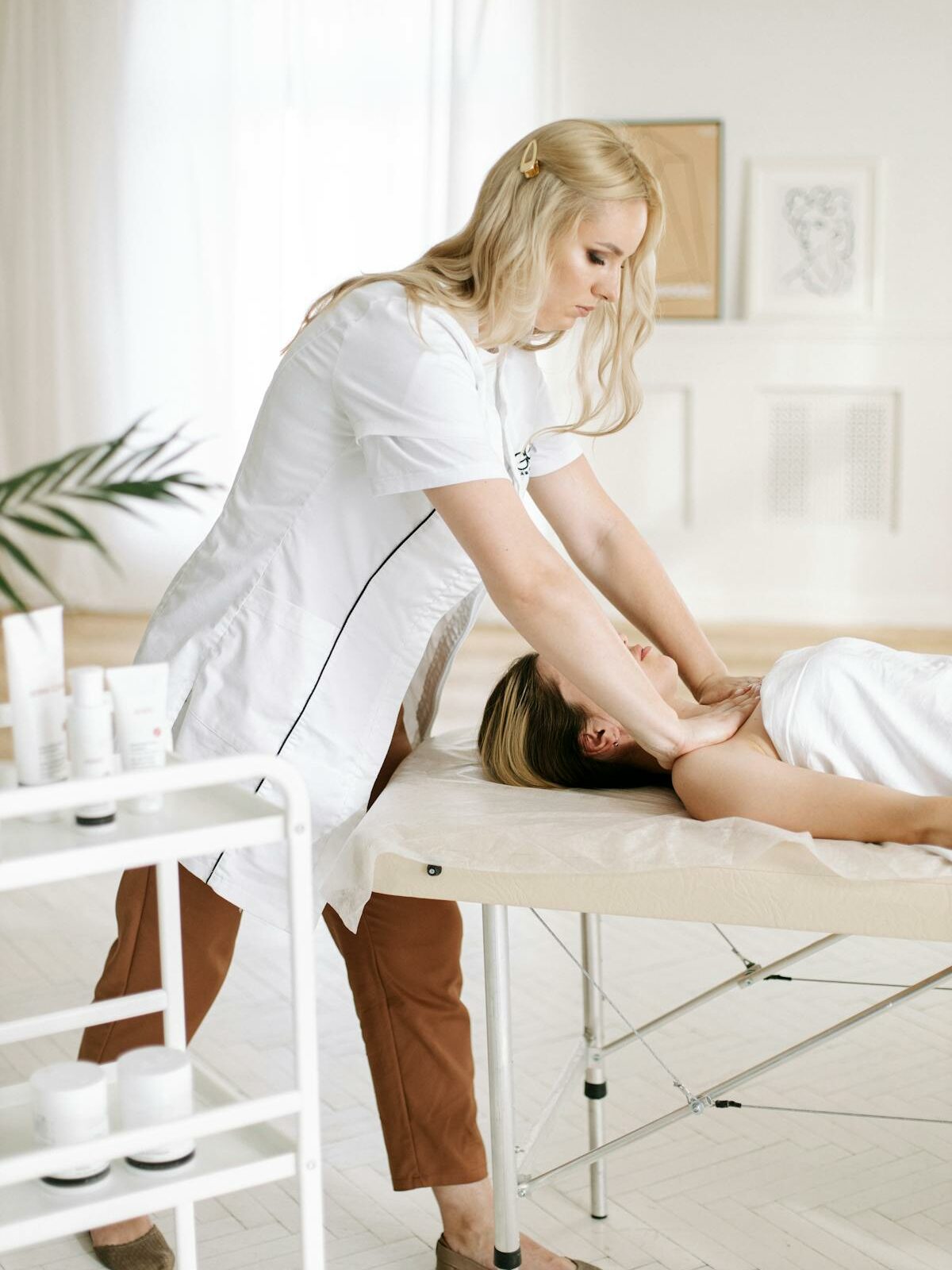 A Woman Doing Body Massage